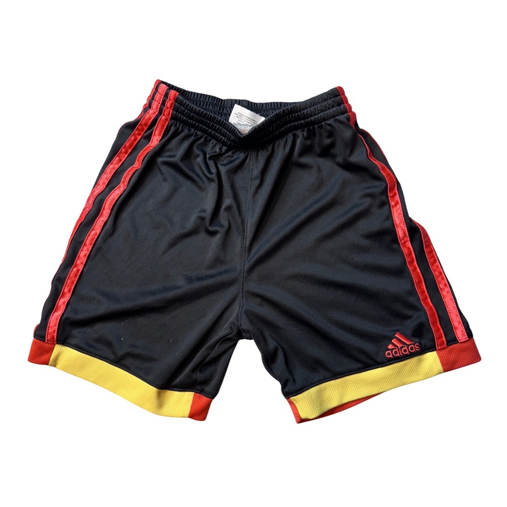 Adidas Shorts Kids Size 6‎ Black AG0481 Regular Fit 3-Stripe Athletic Sporty